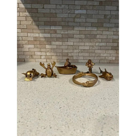 Disney’s Little Mermaid Golden Toy Set Figurines McDonald’s‎ 1997 Vintage 90s - Picture 2 of 4